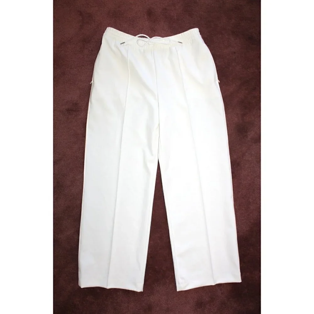 Athleta Endeavor Wide Leg white Women Pant Size 12 Drawstring elastic waist - Picture 10 of 12